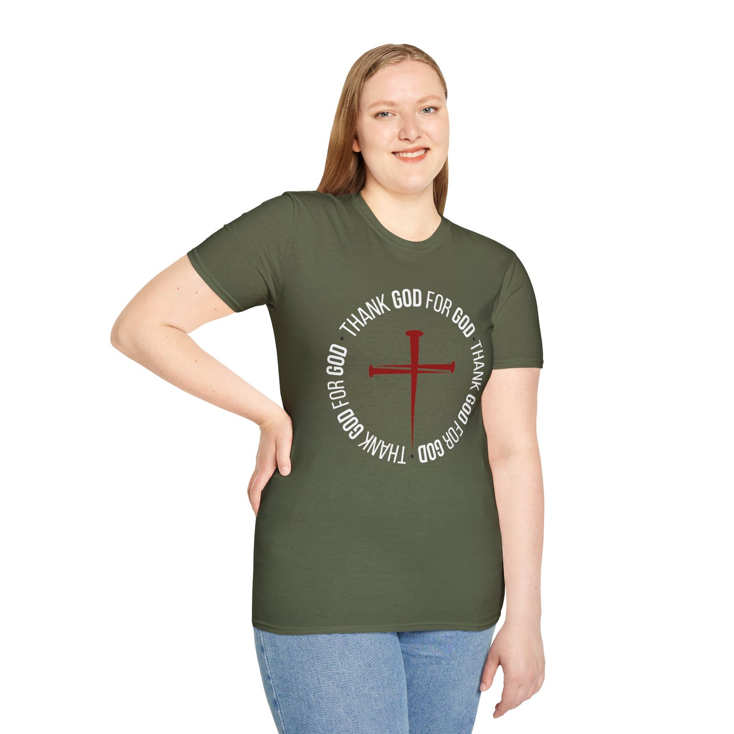 Thank God for God Shirt | Christian Graphic Tee | Faith Based T-Shirt | Cross Shirt | Unisex Christian Apparel Gift