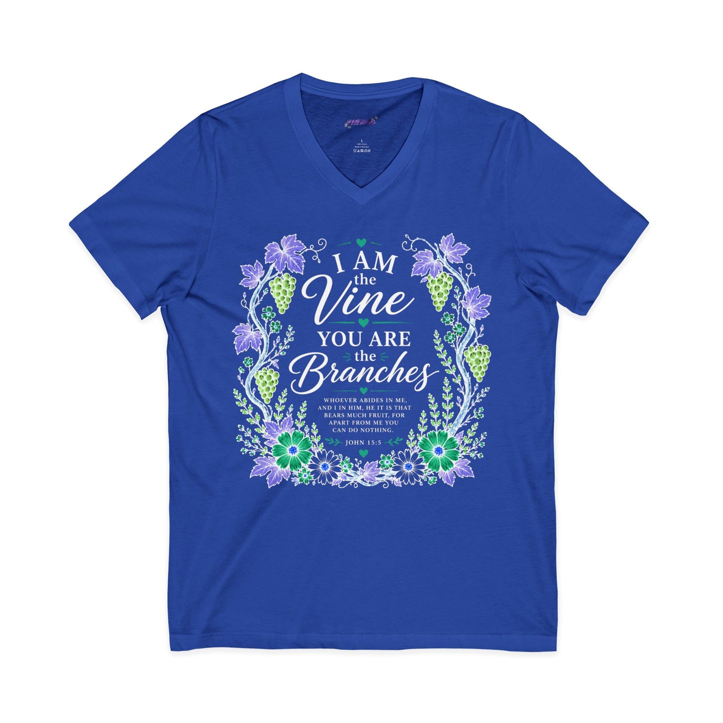 I Am the Vine You Are the Branches T-Shirt | Floral Vine Scripture Tee