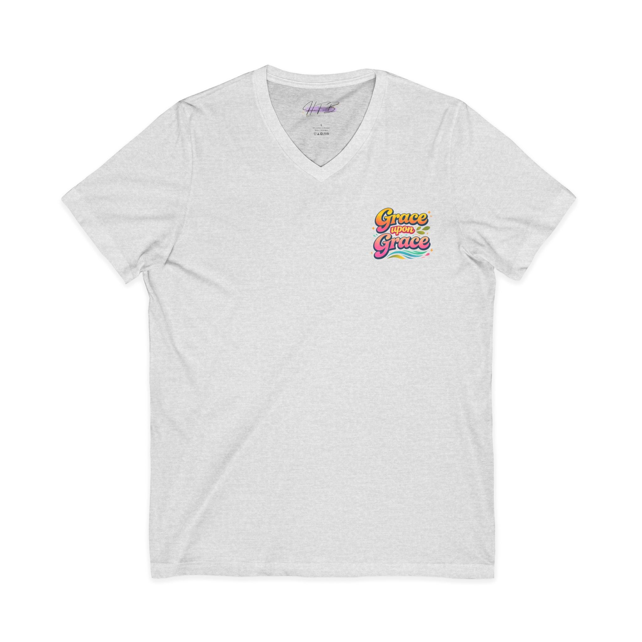 Grace Upon Grace tie dye graphic tee | V-neck T-Shirt