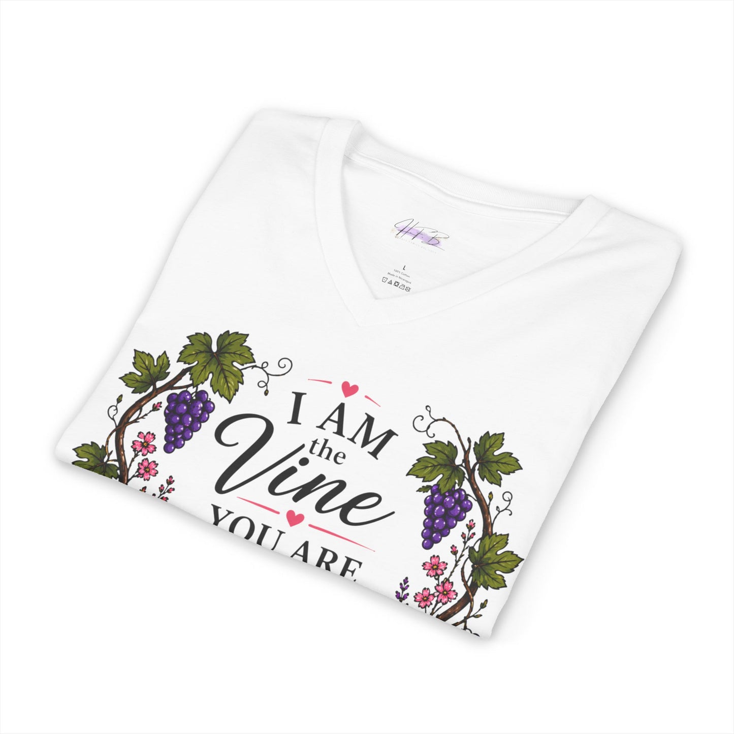 I Am the Vine You Are the Branches T-Shirt | Floral Vine Scripture Tee