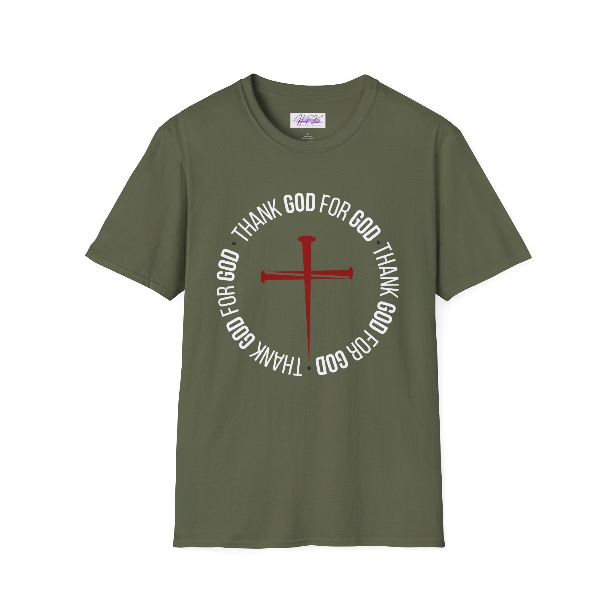 Thank God for God Shirt | Christian Graphic Tee | Faith Based T-Shirt | Cross Shirt | Unisex Christian Apparel Gift