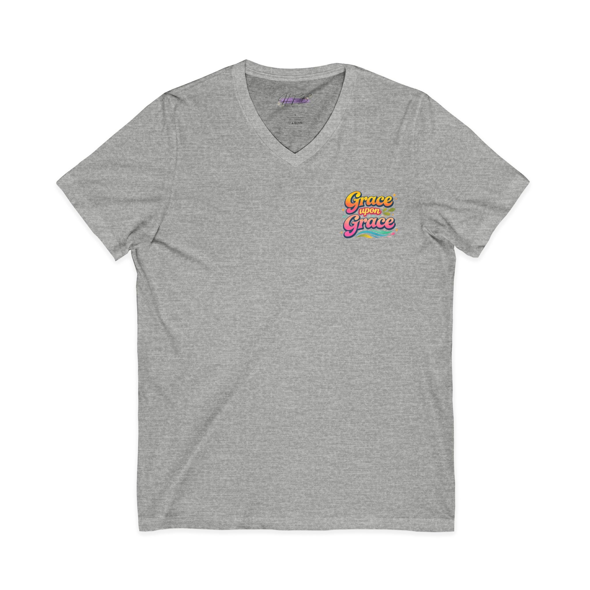 Grace Upon Grace tie dye graphic tee | V-neck T-Shirt
