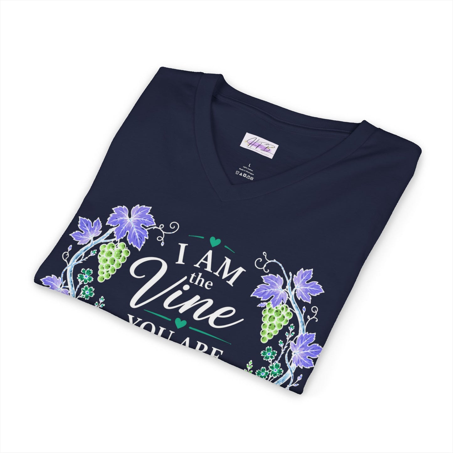 I Am the Vine You Are the Branches T-Shirt | Floral Vine Scripture Tee