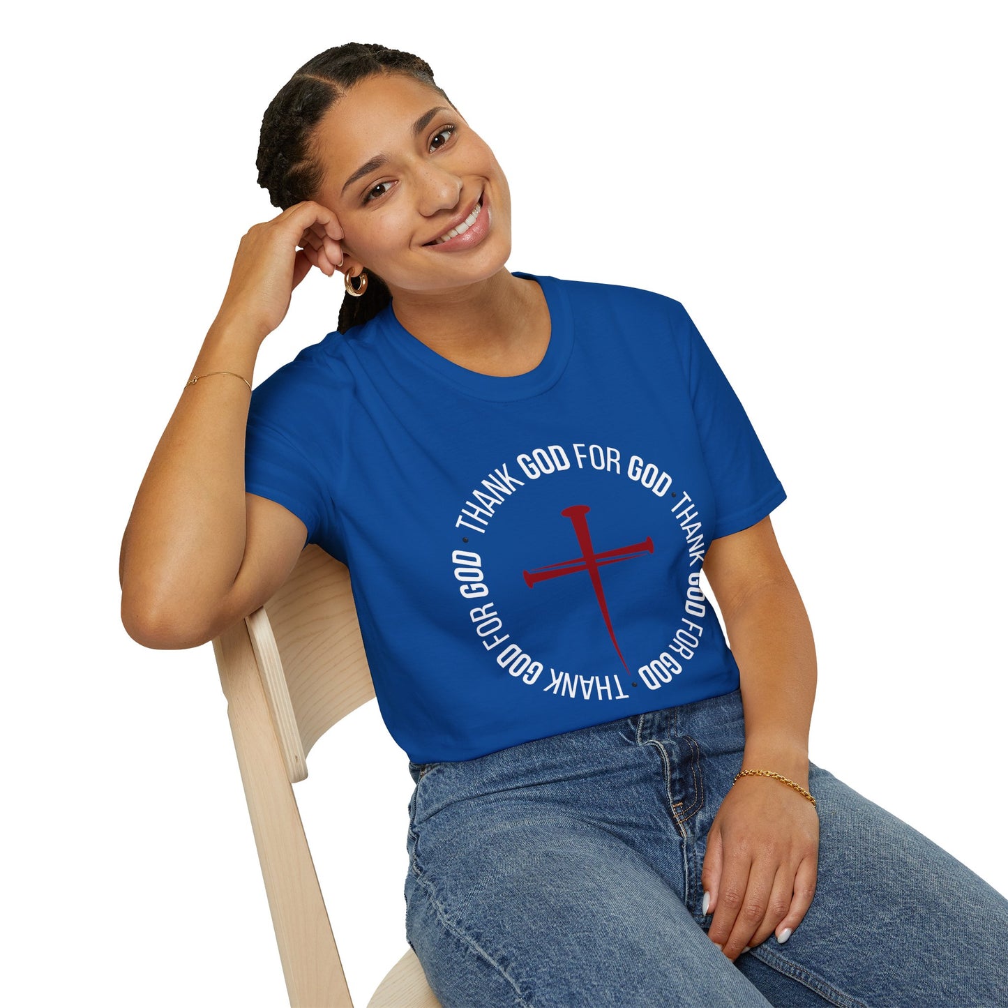 Thank God for God Shirt | Christian Graphic Tee | Faith Based T-Shirt | Cross Shirt | Unisex Christian Apparel Gift