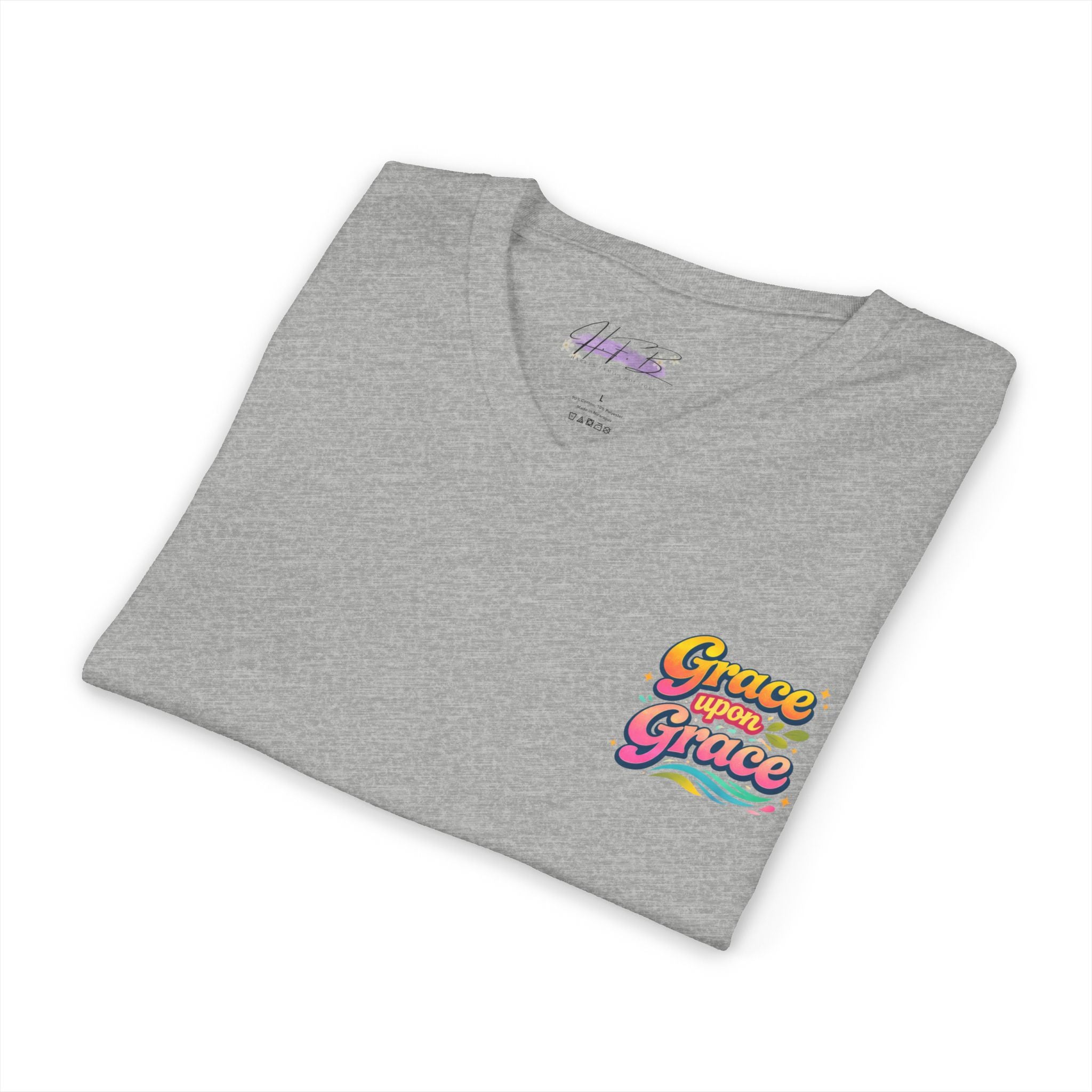 Grace Upon Grace tie dye graphic tee | V-neck T-Shirt
