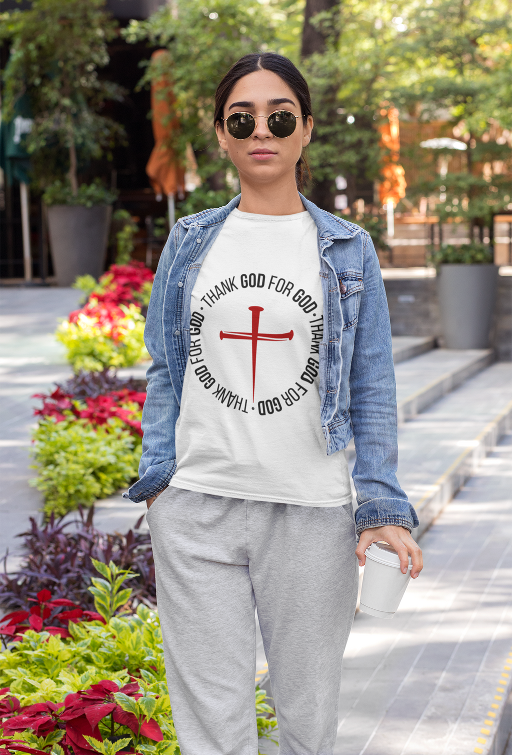 Thank God for God Shirt | Christian Graphic Tee | Faith Based T-Shirt | Cross Shirt | Unisex Christian Apparel Gift