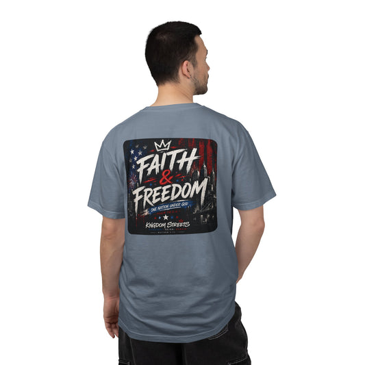 Faith & Freedom T-Shirt — Patriotic Christian Graphic Tee