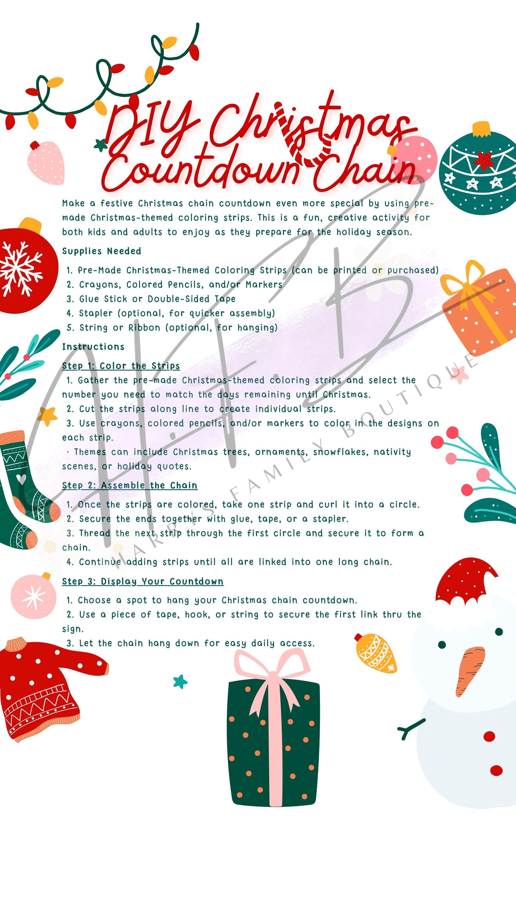 Christmas Countdown Chain