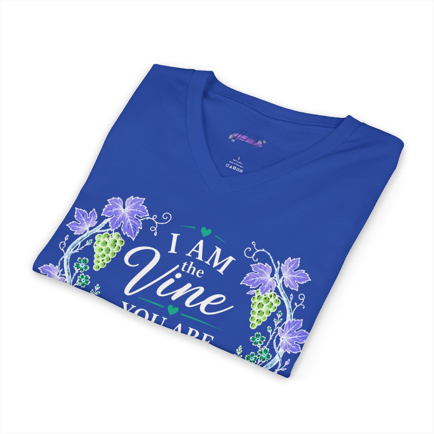 I Am the Vine You Are the Branches T-Shirt | Floral Vine Scripture Tee