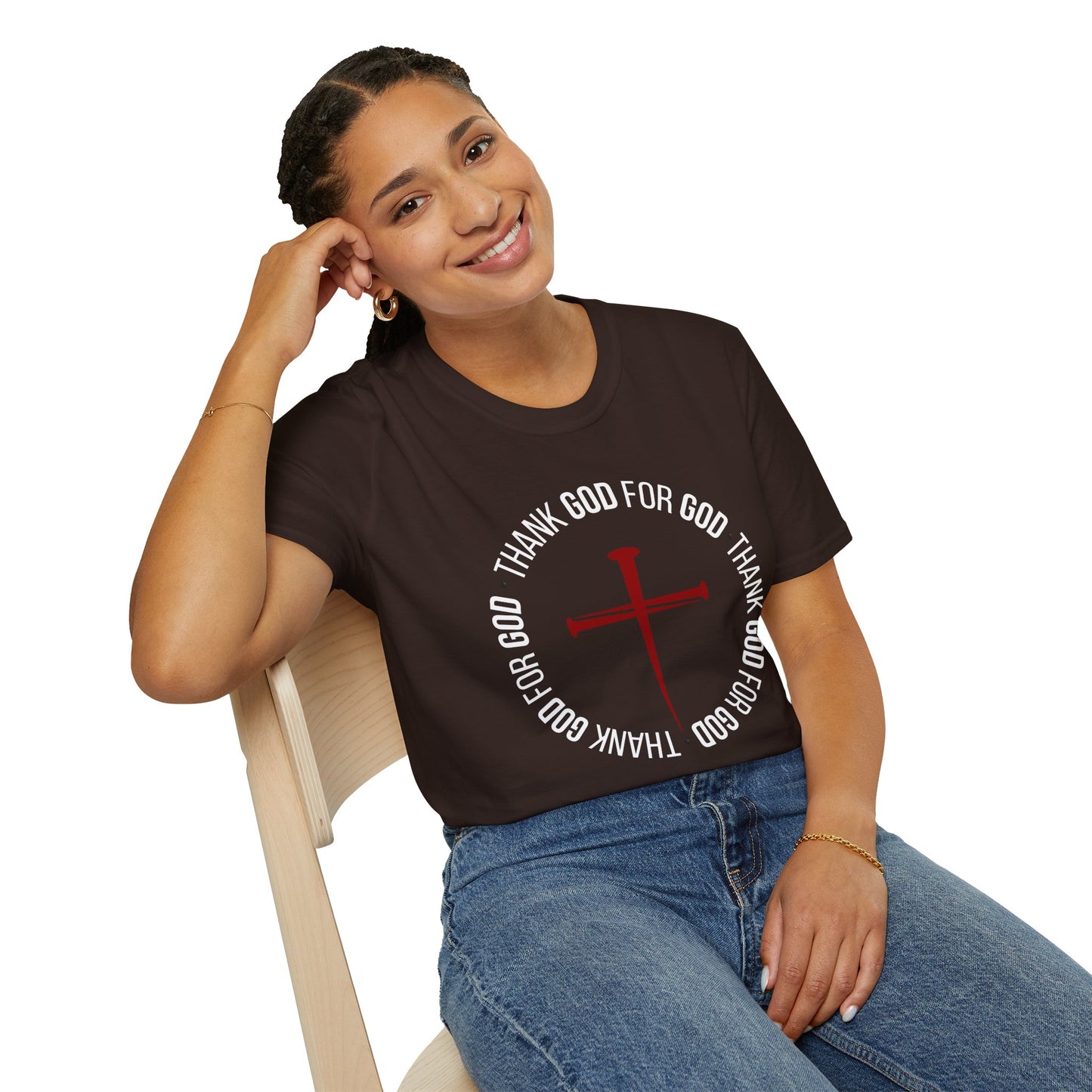 Thank God for God Shirt | Christian Graphic Tee | Faith Based T-Shirt | Cross Shirt | Unisex Christian Apparel Gift