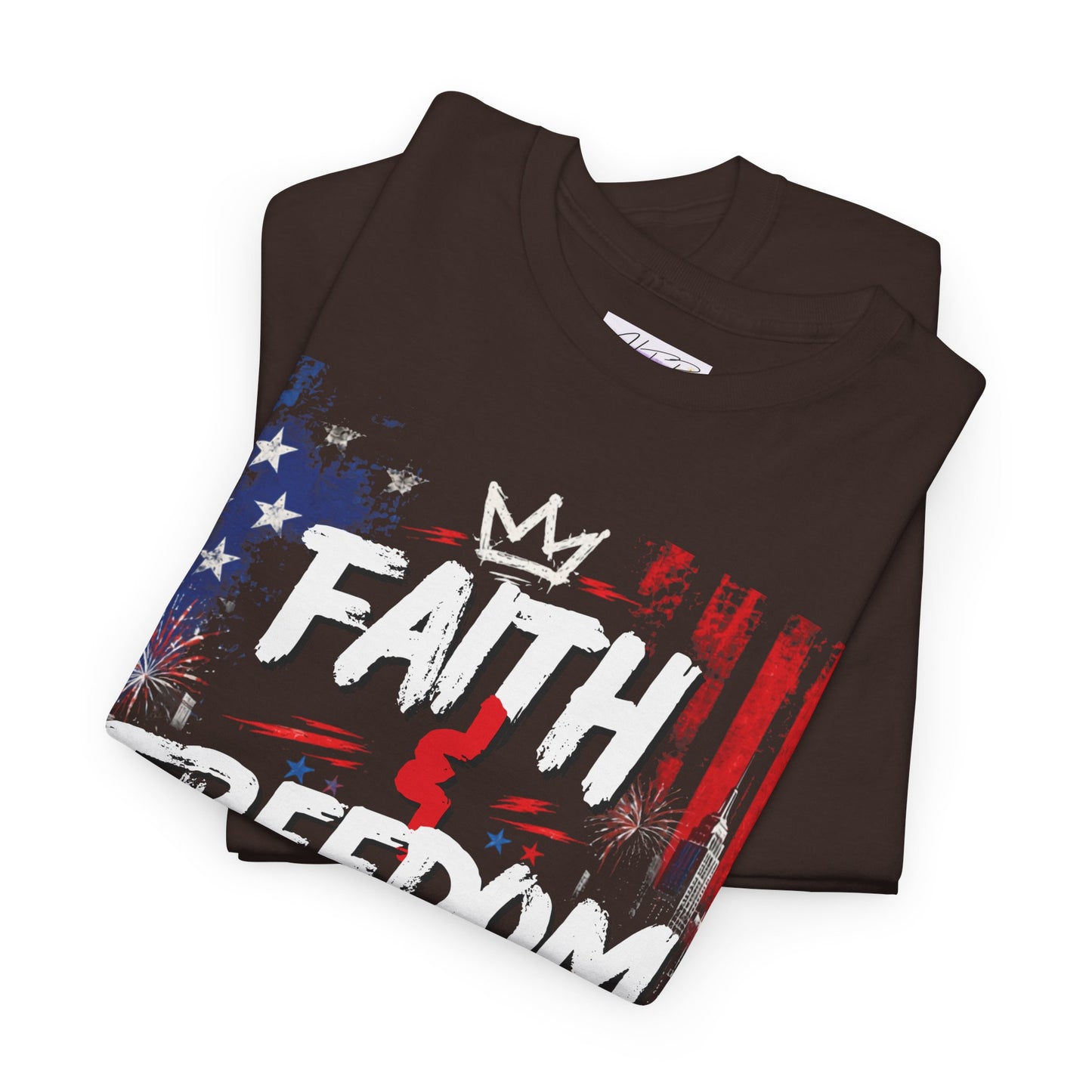 Faith & Freedom T-Shirt — Patriotic Christian Graphic Tee (Kingdom Streets)