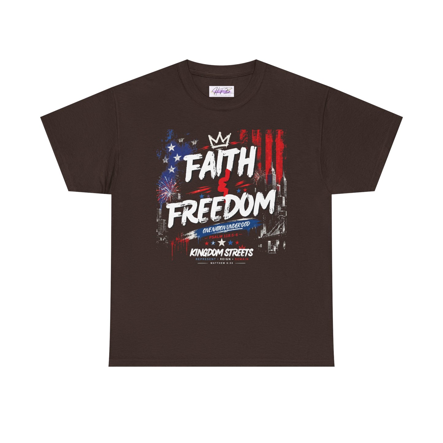 Faith & Freedom T-Shirt — Patriotic Christian Graphic Tee (Kingdom Streets)