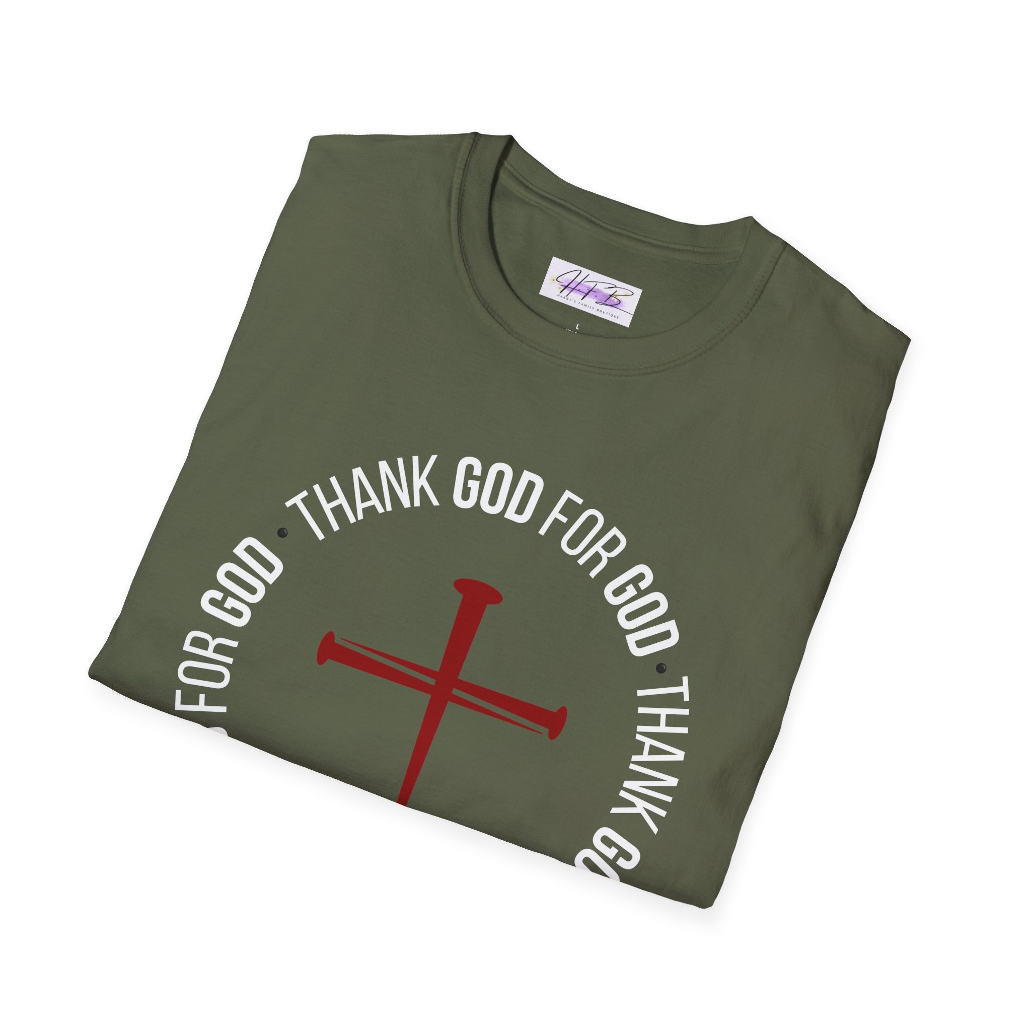 Thank God for God Shirt | Christian Graphic Tee | Faith Based T-Shirt | Cross Shirt | Unisex Christian Apparel Gift