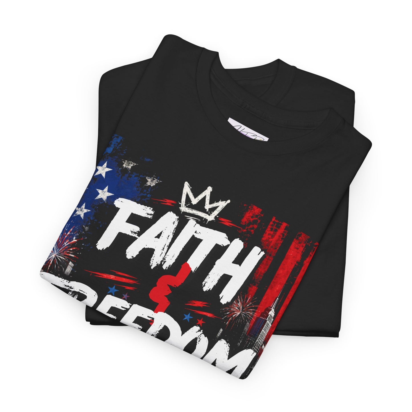 Faith & Freedom T-Shirt — Patriotic Christian Graphic Tee (Kingdom Streets)