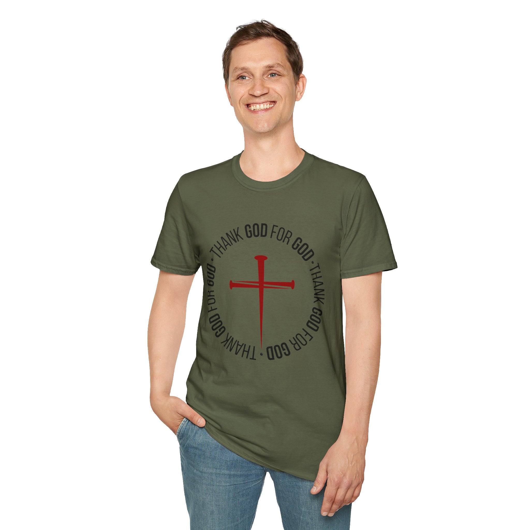 Thank God for God Shirt | Christian Graphic Tee | Faith Based T-Shirt | Cross Shirt | Unisex Christian Apparel Gift